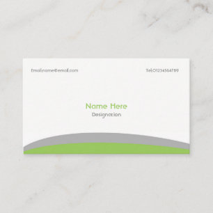 Simple Business Card- Green & Grey Card
