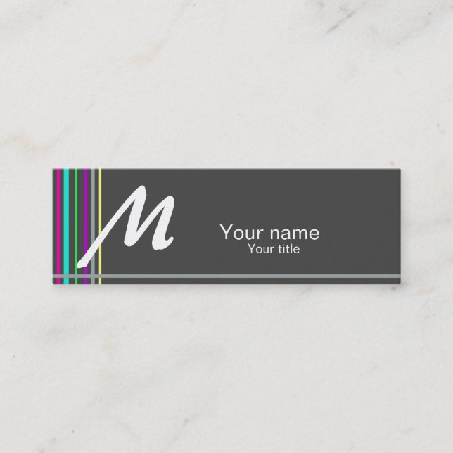 Simple business card with a touch of colour (Front)
