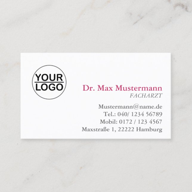 simple business card with logo (Front)