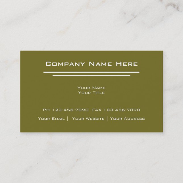Simple Business Cards (Front)