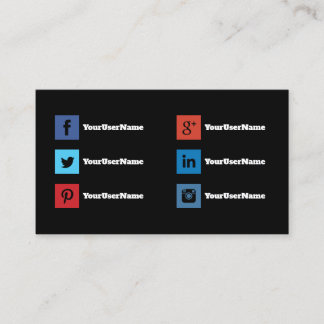 Simple business Cards for social media expert