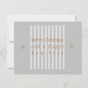 Simple Business Christmas Holiday Grey White Card