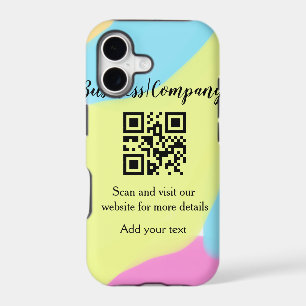 Simple business company website barcode QR add nam