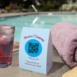 Simple business company website barcode QR add nam