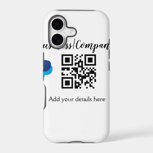 Simple business company website barcode QR add nam
