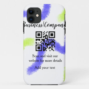 Simple business company website barcode QR add nam iPhone 11 Case