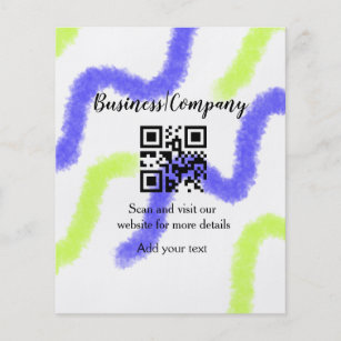 Simple business company website barcode QR add nam Flyer