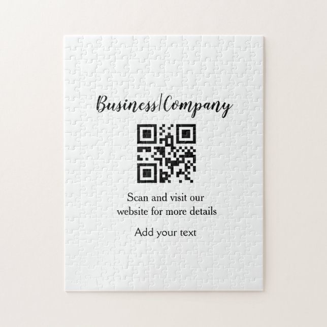 Simple business company website barcode QR add nam Jigsaw Puzzle (Vertical)