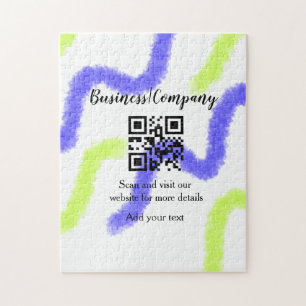 Simple business company website barcode QR add nam Jigsaw Puzzle