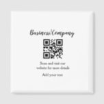 Simple business company website barcode QR add nam Magnet<br><div class="desc">Designed for birthdays</div>