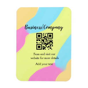 Simple business company website barcode QR add nam Magnet