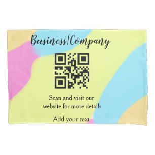Simple business company website barcode QR add nam Pillowcase