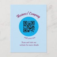Simple business company website barcode QR add nam