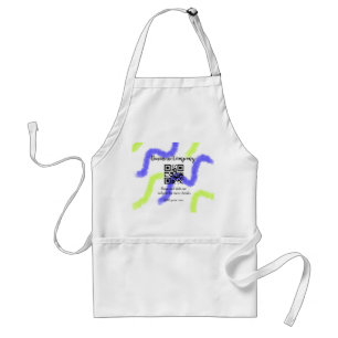 Simple business company website barcode QR add nam Standard Apron