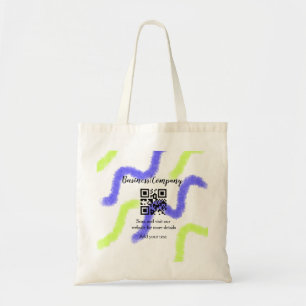 Simple business company website barcode QR add nam Tote Bag
