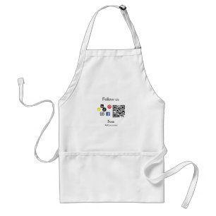 Simple business company website barcode QR code Standard Apron