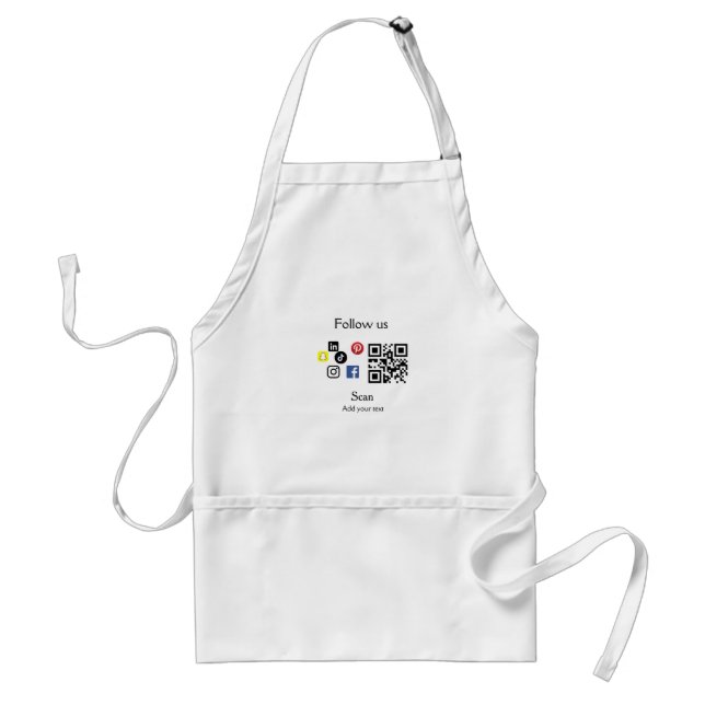 Simple business company website barcode QR code Standard Apron (Front)