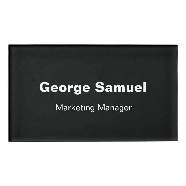 Simple Business Employee Name Tag (Front)