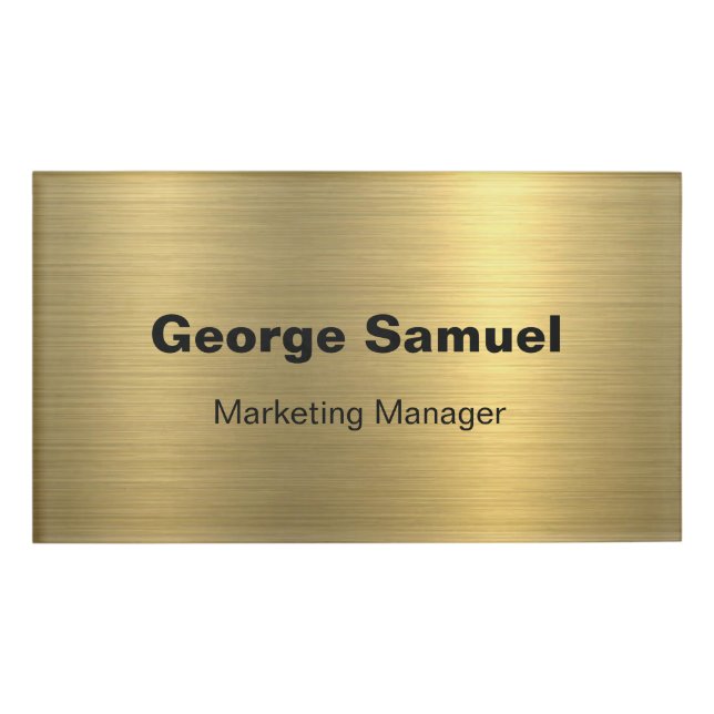 Simple Business Employee Name Tag (Front)