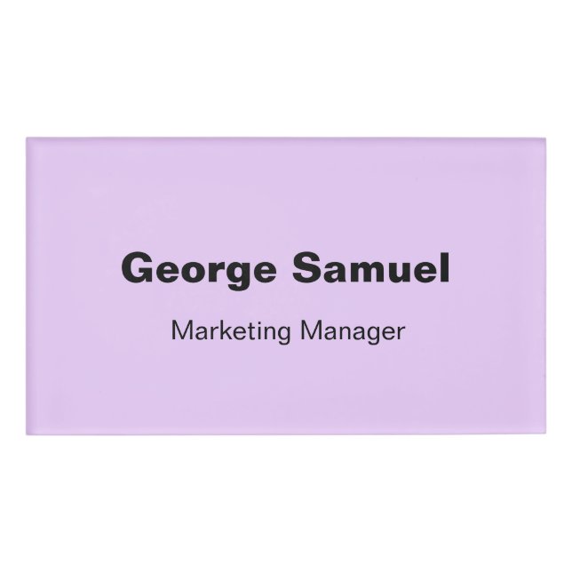 Simple Business Employee Name Tag (Front)