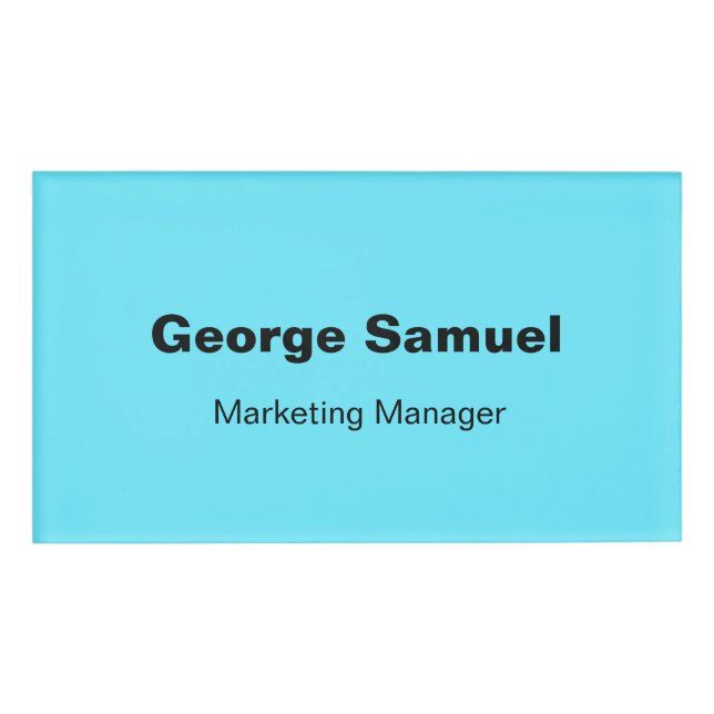 Simple Business Employee Name Tag (Front)