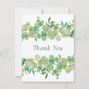 Simple Business Eucalyptus Floral Thank You Card