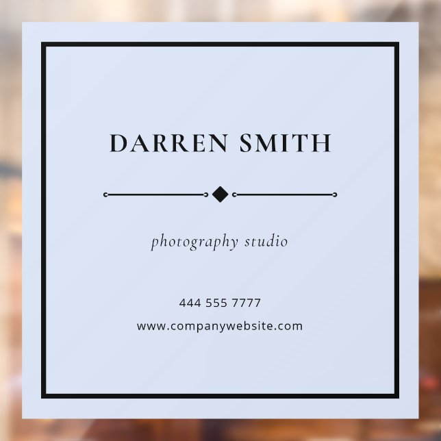 Simple Business Frame Pastel Blue Window Decal (Sheet 2)