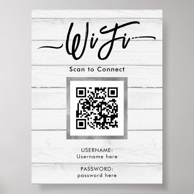 Simple Business Guest Wifi  Poster (Front)
