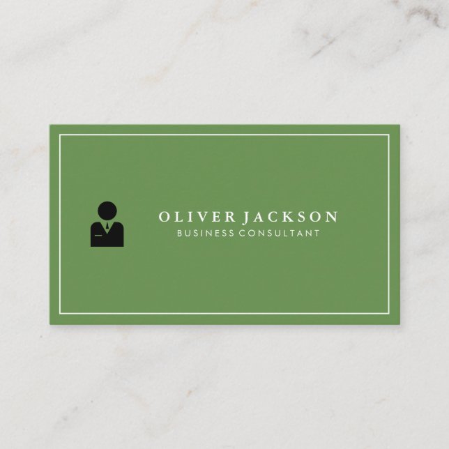 Simple Business Icon Business Card (Front)