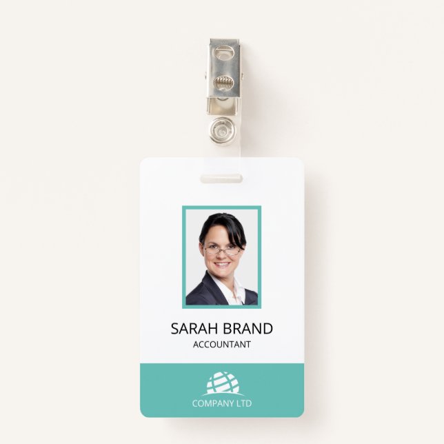 Simple Business ID Staff ID Badge (Front with Clip)