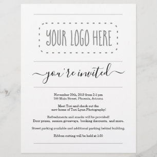 Simple Business Invitation Flyer - Add Logo 