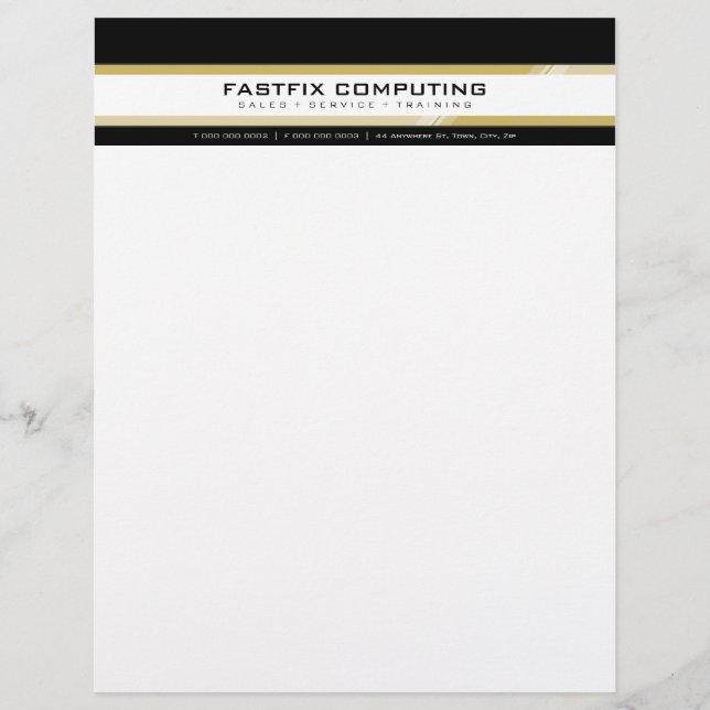 SIMPLE BUSINESS LETTERHEAD :: hi-tech zing 3 (Front)