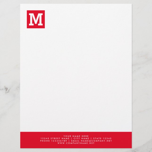 Simple business letterhead template for company (Front)