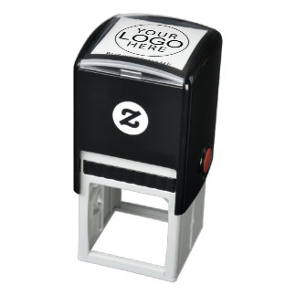 Simple Business Logo and Name Custom Self-inking Stamp