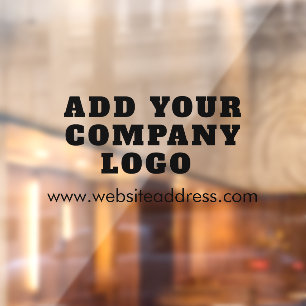 Simple Business Logo and URL Corporate Window Cling