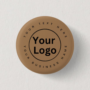 Simple Business Logo brown 3 Cm Round Badge