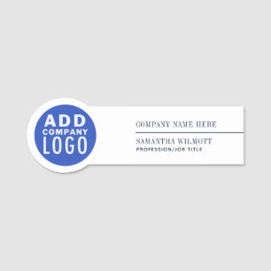 Simple Business Logo Company Employees Custom Name Tag