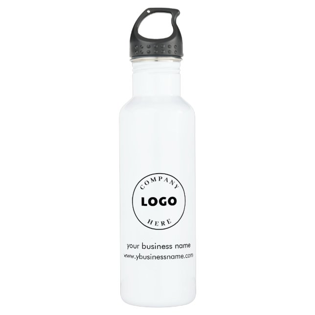 Simple Business Logo Company Employees Staff 710 Ml Water Bottle (Front)