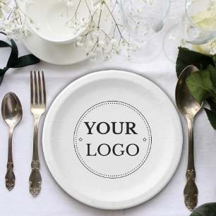 Simple Business Logo Company Event  Paper Plate