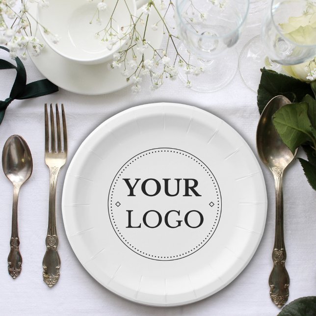 Simple Business Logo Company Event  Paper Plate (Creator Uploaded)