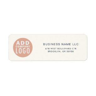 Simple Business Logo Company Modern Return Address