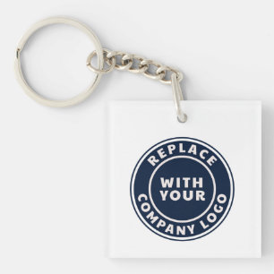 Simple Business Logo Corporate Employees Custom Key Ring