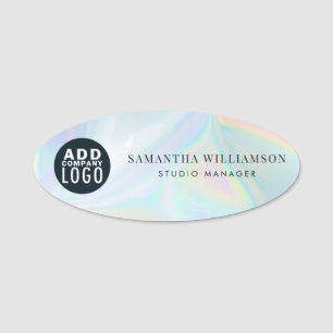 Simple Business Logo Corporate Employees Name Tag