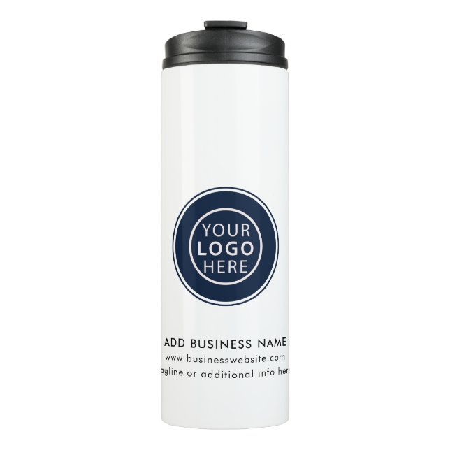 Simple Business Logo Corporate Events Custom Thermal Tumbler (Front)