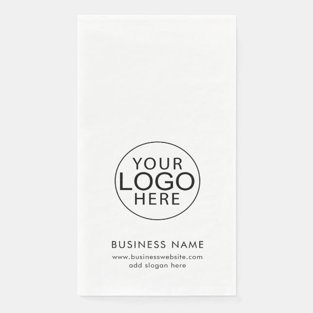 Simple Business Logo Corporate Events Swag Napkin (Front)