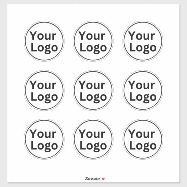 Simple Business Logo Custom-cut Vinyl Stickers (Sheet)
