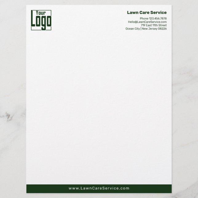 Simple Business Logo  Custom Letterhead (Front)