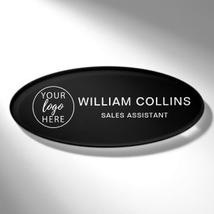 Simple business logo custom name tag