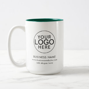 Simple Business Logo Custom Two-Tone Coffee Mug