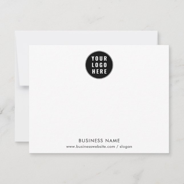 Simple Business Logo Employees Custom Card (Front)